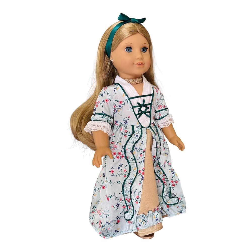 American Girl Pleasant Company Historical Doll Elizabeth Cole in Holiday Dress - Picture 5 of 12